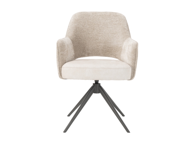 Habufa Brad Armlehnstuhl drehbar, Calabria Champagne-Creme