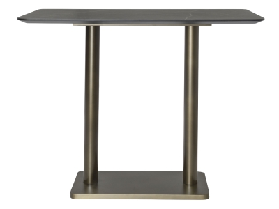 COCO Maison Brest Bartisch Marble Light Grey Gold 120x75cm