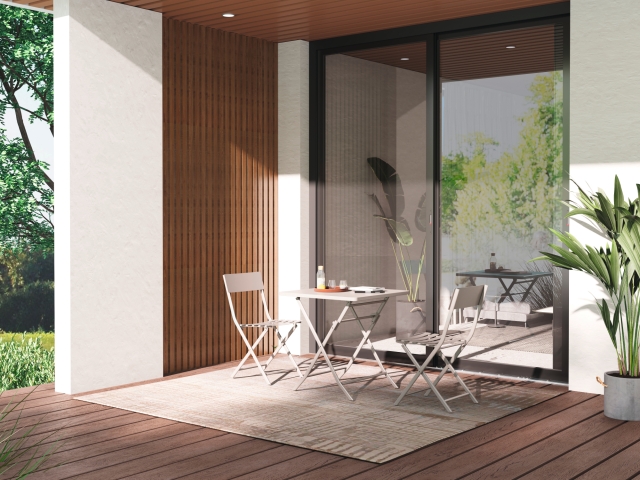 MWH Lido Bistro Set Taupe, klappbar