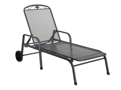 MWH Savoy Rollliege Iron Grey, R&uuml;ckenlehne verstellbar