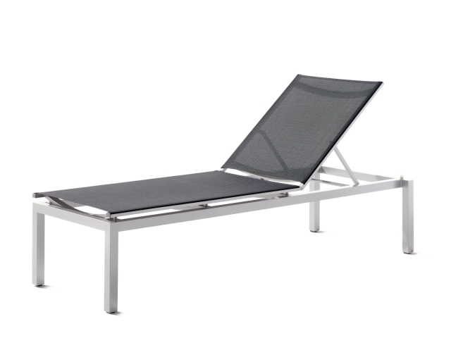 Sieger Brest Stapel Rollliege Aluminium Graphit, R�ckenlehne 7-fach verstellbar