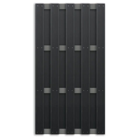 Elephant Basic Sichtschutz WPC, Anthrazit-Anthrazit 90x180cm