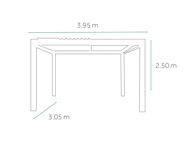 MWH Abierto Pavillon 395x305x250cm