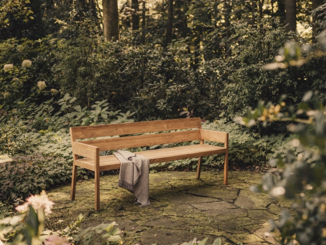 Niehoff Ann Armlehnbank mit Armlehnen 180cm, Teak ge�lt