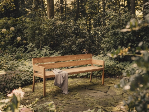 Niehoff Ann Armlehnbank 200cm Teak ge�lt, mit Armlehnen!