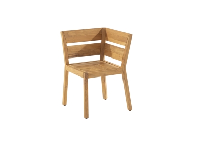 Niehoff Ann Eckelement 58x58cm Teak massiv ge&ouml;lt