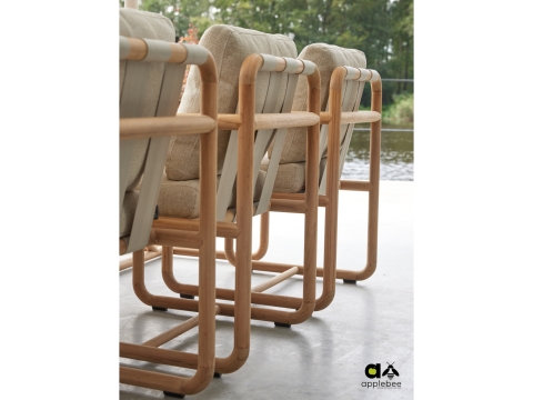 Apple Bee Dolce Dining-Set 1 Teakholz Cotton Flower