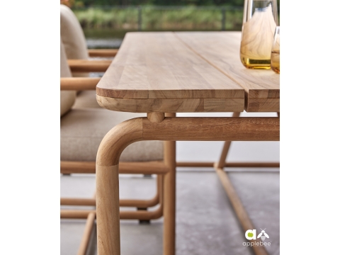 Apple Bee Dolce Dining-Set 1 Teakholz Cotton Flower