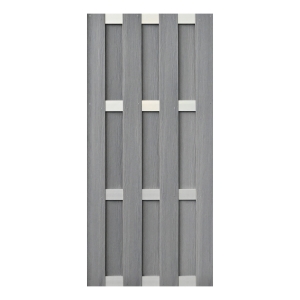 Groja WPC Fertigzaunelement 84,3x180cm Steingrau co-extrudiert Groja WPC Fertigzaunelement 84,3x180cm Steingrau co-extrudiert