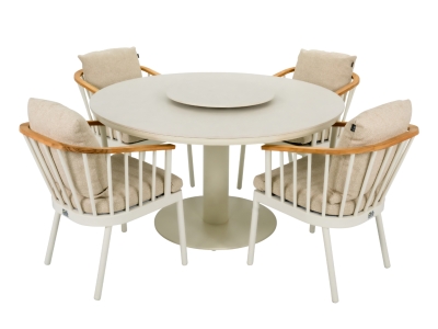 Apple Bee Condor-Melville 140cm Dining-Set 1 Oyster