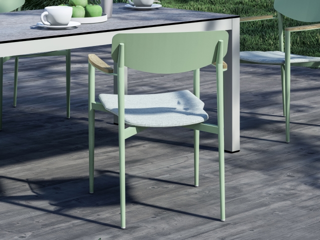 Zebra Hornet Stapelsessel Aluminium sage