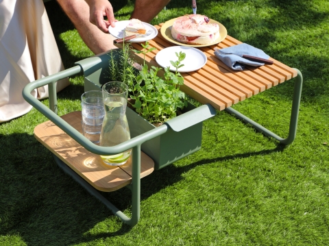 Zebra Somerset Kaffeetisch 83,5x46cm Aluminium sage