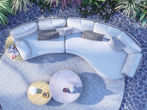 Zebra Wave 2-Sitzer light taupe 174,5x116cm