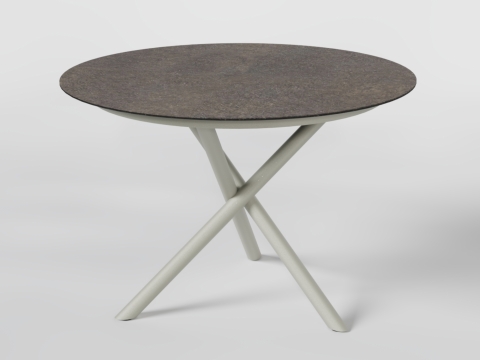 Zebra Mikado Sela Tisch light taupe rusty rock rund 110cm