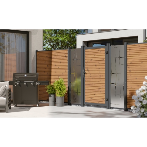 System Neo Thermo - Holz Zaunfeld-Set 3801 - 90x184cm