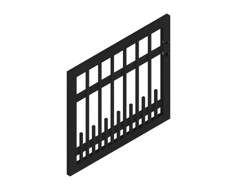 Osmo Alu Fence Square Tor links 100x89 cm