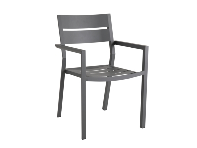 Brafab Delia Armlehnstuhl, Aluminium Anthrazit, stapelbar Brafab Delia Armlehnstuhl, Aluminium Anthrazit, stapelbar