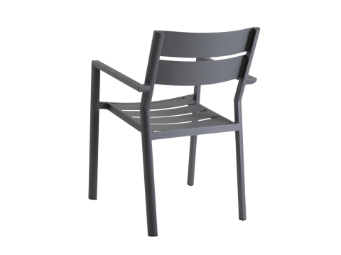 Brafab Delia Armlehnstuhl, Aluminium Anthrazit, stapelbar