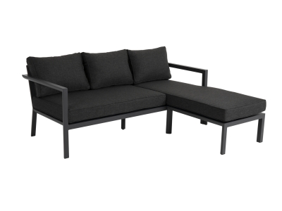 Brafab Delia Diwan Loungesofa 167x144cm, Aluminium Anthrazit, inkl. Polster