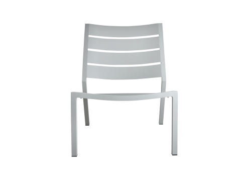 Brafab Delia Loungesessel, Aluminium hellgrau, stapelbar