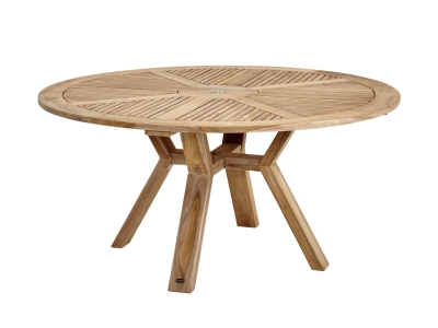 Brafab Circus Tisch rund 150cm aus massivem Teakholz natur