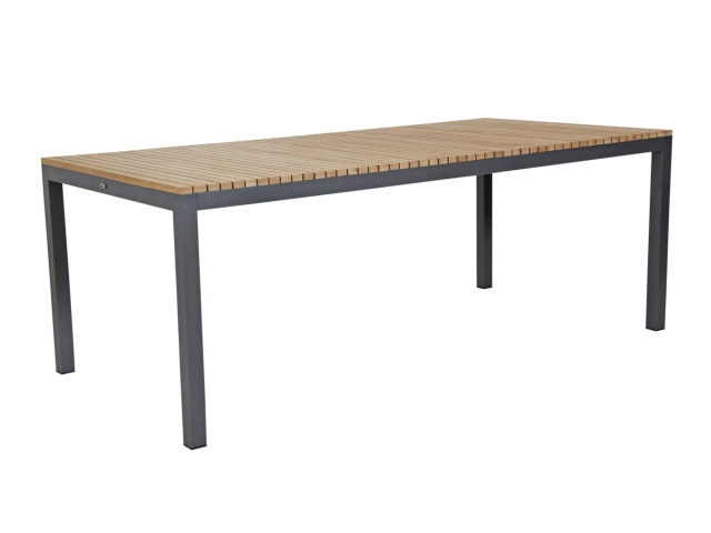 Brafab Zalongo Esstisch 200x100cm Teak natur, Gestell Aluminium grau
