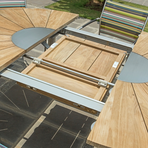 Zebra 6x Rovex mit Catax Ausziehtisch Gartenm�bel-Set