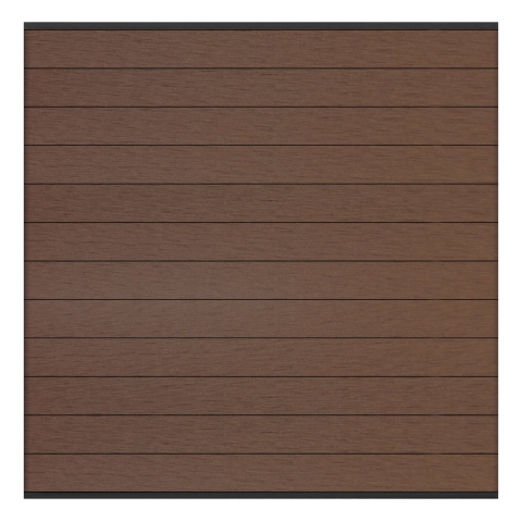 Elephant Steckzaun Fusion WPC braun, Leiste anthrazit 180x174cm
