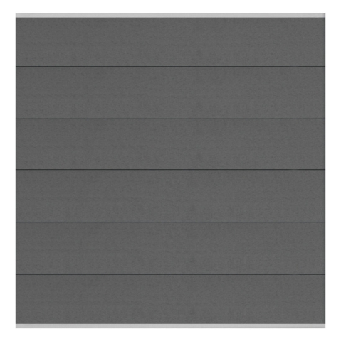 Elephant Steckzaun Fusion MAX WPC steingrau, Leiste silber 180x174cm