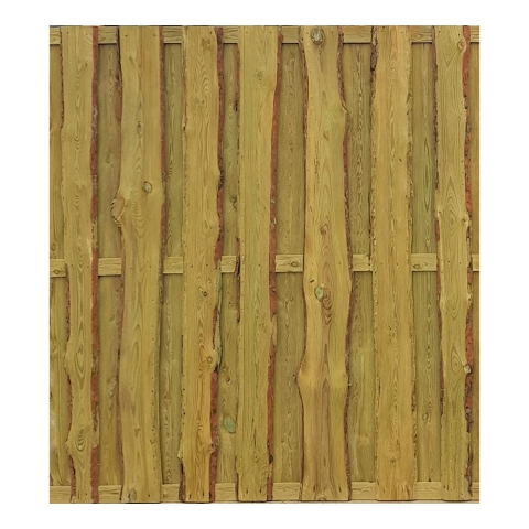 Bohlenzaun Rustic HOCH 180x200 cm Kiefer druckimpr�gniert aus unbes�umten s�gerauhen Bohlen