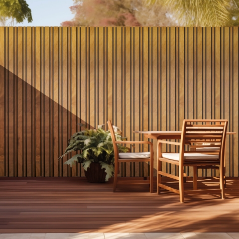 Elephant Fassadenpaneel Hartholz MIX Stripes Black 55x236cm