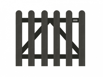 Elephant Classic-Gartentor anthrazit WPC abgerundet 100x100cm inkl. Torbeschlag Elephant Classic-Gartentor anthrazit WPC abgerundet 100x100cm inkl. Torbeschlag