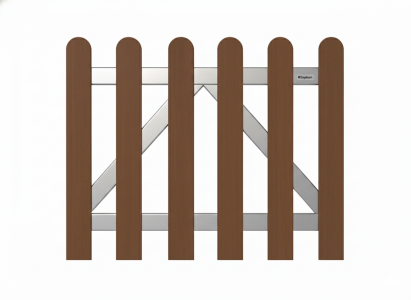 Elephant Classic-Gartentor braun WPC abgerundet 100x100cm inkl. Torbeschlag Elephant Classic-Gartentor braun WPC abgerundet 100x100cm inkl. Torbeschlag