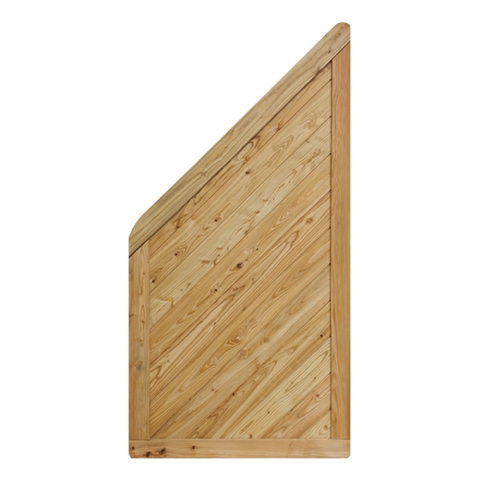 Massivzaun 90x180-90 cm geschlossen L�rche natur