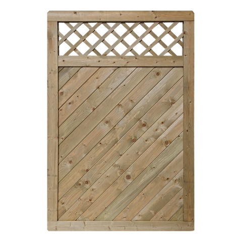 Massivzaun Marino 120x180cm mit Gitter Fichte kdi gr�n