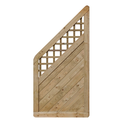 Massivzaun Marino 90x180-90cm mit Gitter Fichte kdi gr�n