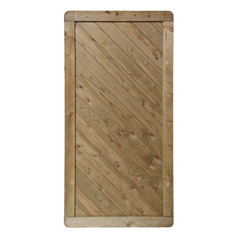 Massivzaun Trentino 90x180cm geschlossen Fichte kdi gr�n