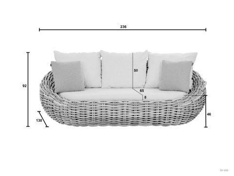 Apple Bee Cocoon-Condor Lounge-Set Black wash ca. 390x366cm
