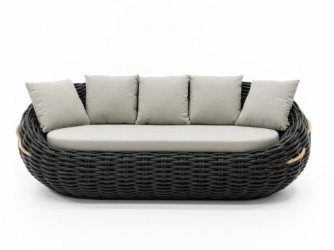Apple Bee Cocoon-Condor Lounge-Set Black wash ca. 390x366cm