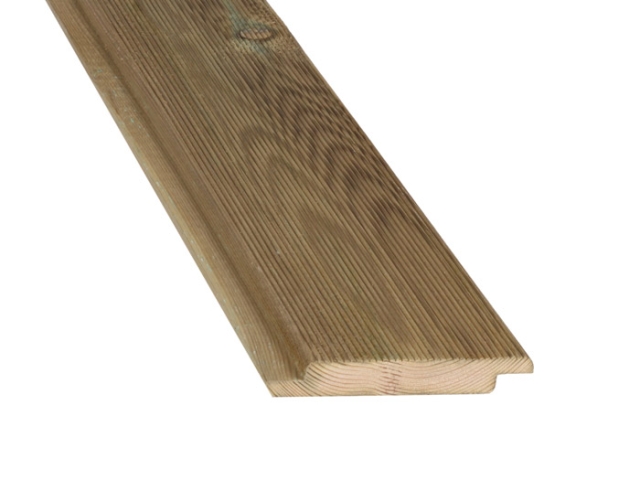 Wechselfalzbrett 22x145mm Kiefer kdi gr�n f�r Fassaden und Z�une