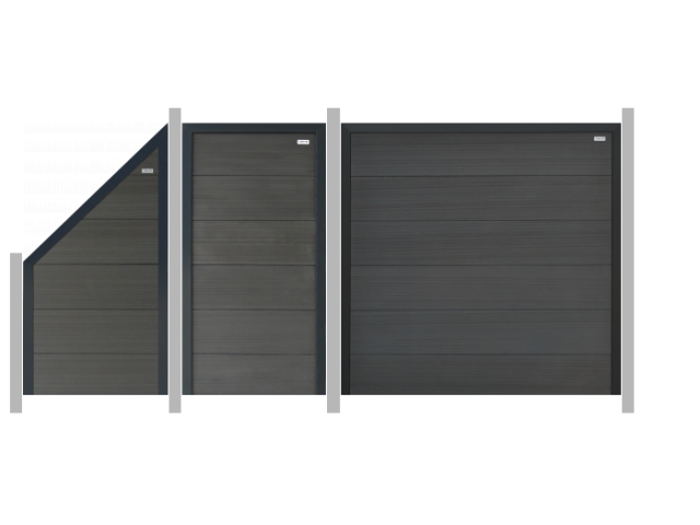 3,92m Zaun Elephant Forte anthrazit - ME30438