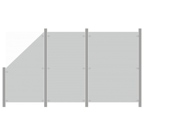 3,33m GroJa Ambiente aus satiniertem Glas - ME30786
