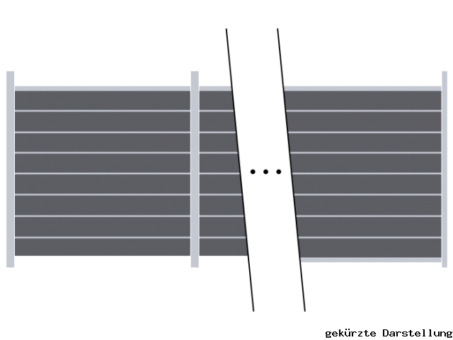 11,06m Steckzaun WPC-Alu Modular Steingrau/Silber - ME64990